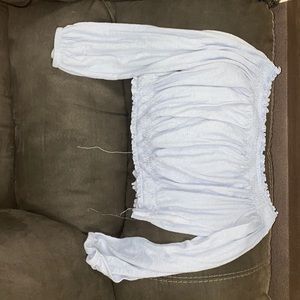 Off the shoulder long sleeve top